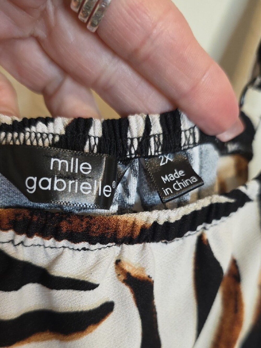 Mlle Gabrielle Zebra-Print Midi Slip Dress in White, Black & Brown - Picture 2 of 7